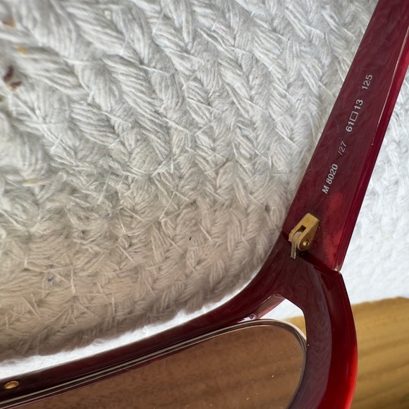 Vintage 80’s Silhouette Mask Lenses Red Marble/gold accents-M8020/V6053 Austria - Picture 10 of 12